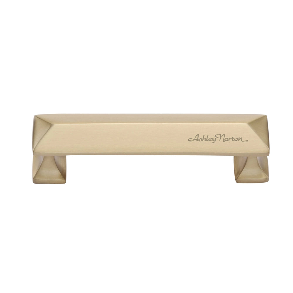 6-5/8''  Pyramid Cabinet Pull, Satin Brass
