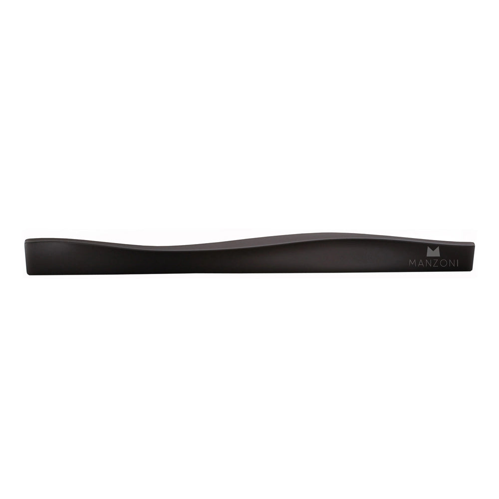 14-1/8''  Wave Cabinet Pull, Satin Black