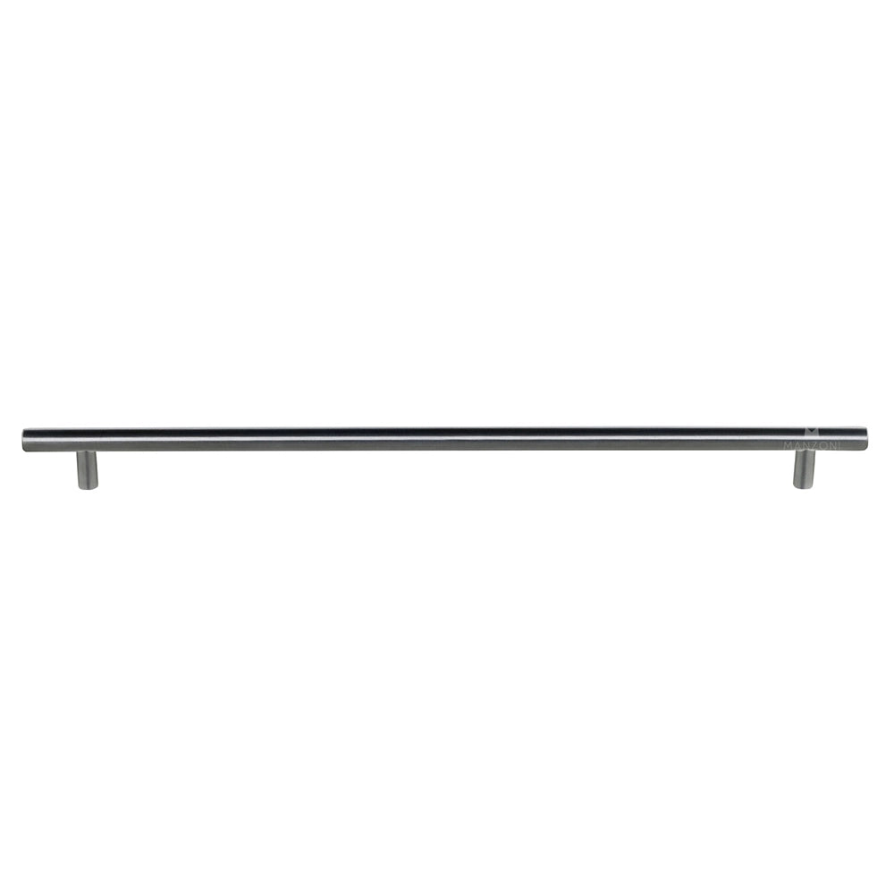 16-3/8''  Modern Round Bar Cabinet Pull, Satin Stainless
