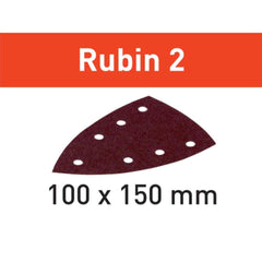 40-Grit Festool 100x150mm Rubin 2 Delta Abrasive Sheets, 50-Pack (577571)