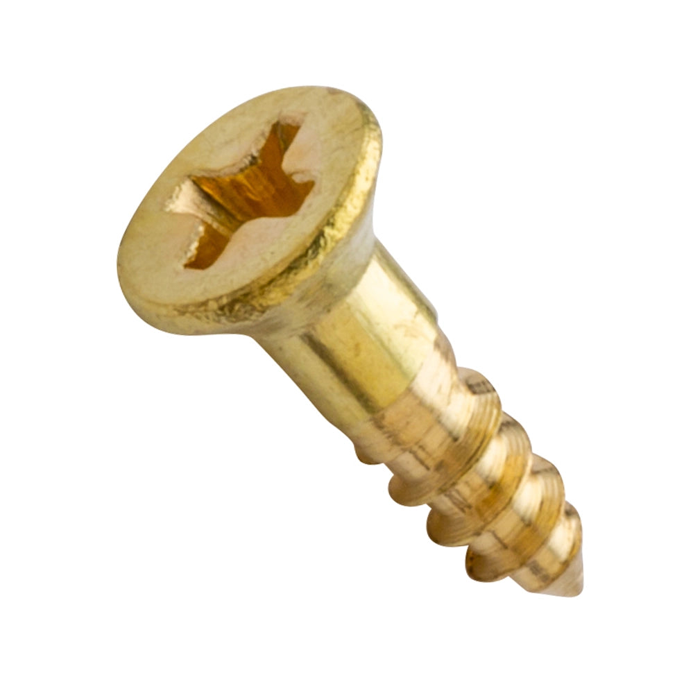 Centerline #3 x 3/8'' Flat Head Phillips Wood Screws, Solid Brass, 50-Pack