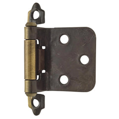 Variable Overlay Self-Closing Face-Mount Cabinet Hinges (3429), Antique Brass