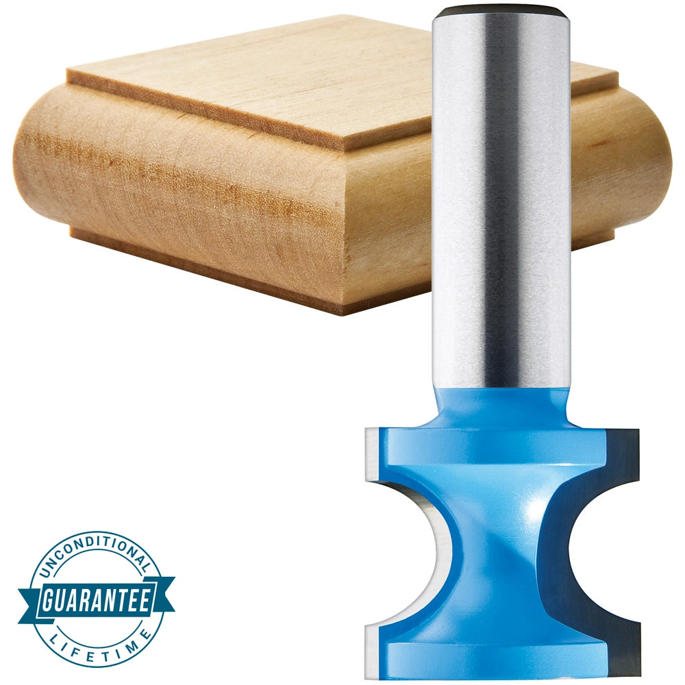 3/8'' D x 11/16'' H x 3/16'' R x 1/2'' Shank Rockler Bullnose Radius Bit