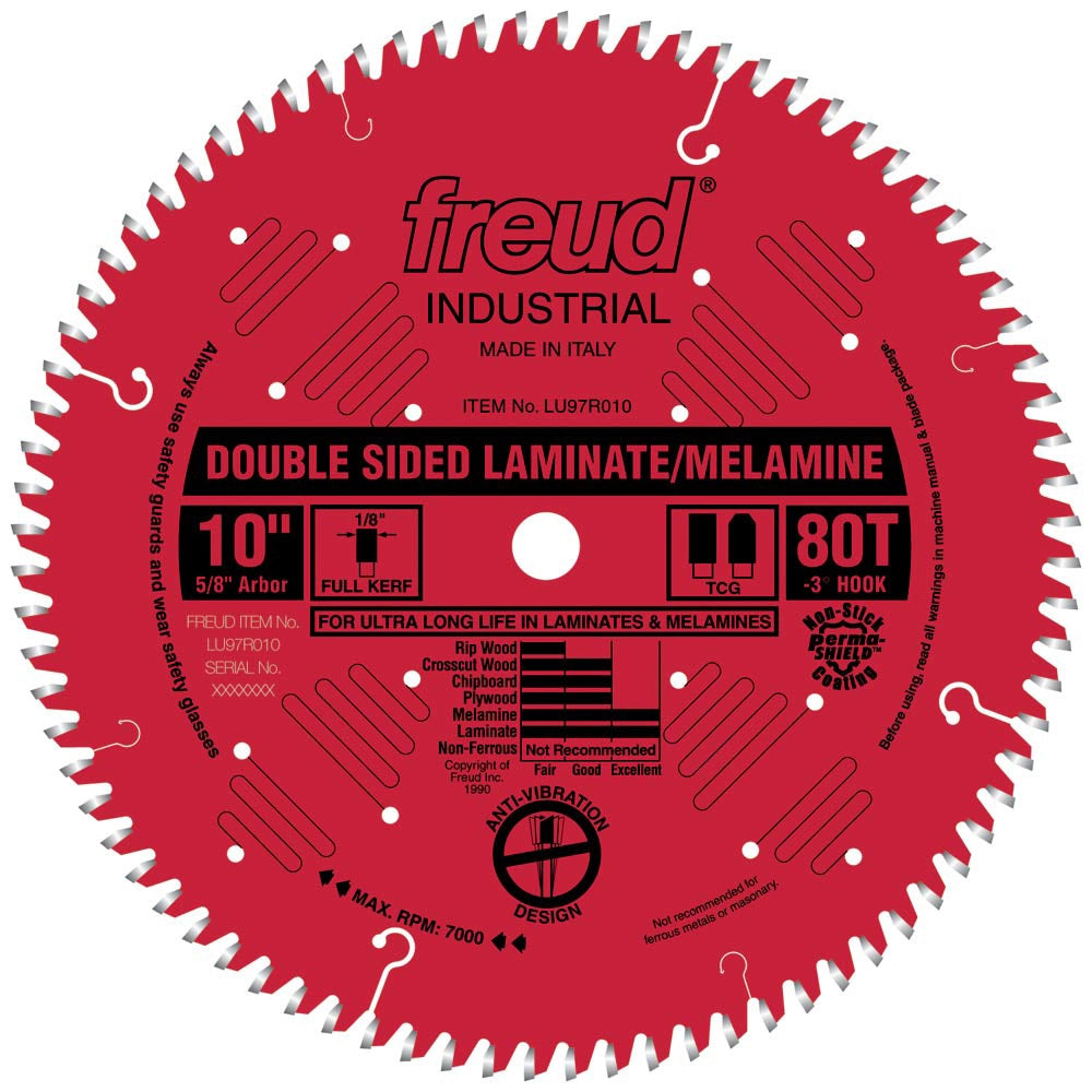 8" x 64T Freud Industrial Double Sided Laminate/Melamine Blade (LU97R008)