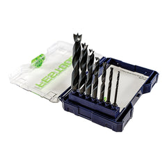 Festool Wood/Plastic Brad Point Centrotec Drill Bits, 7-Piece Imperial Set (577483)