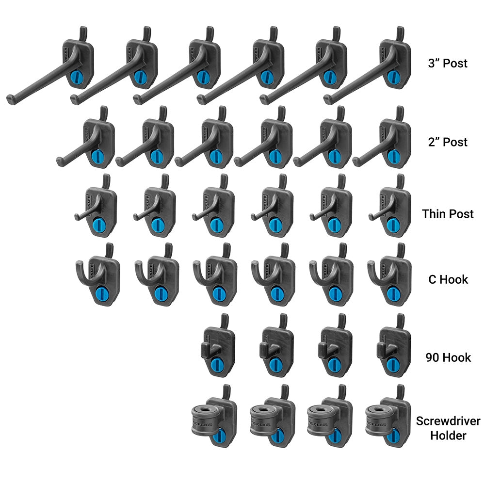 Rockler Hang-Tight 32-Piece Pegboard Hook Starter Pack