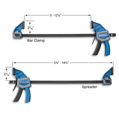Rockler Medium-Duty One-Handed Bar Clamp, 6''