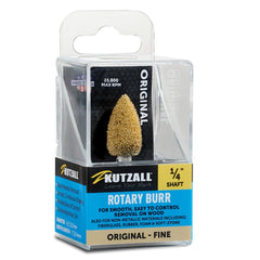 Kutzall Original - Flame Burr, 1/4'' Shaft, Head Diameter 1/2'' X Head Length 1'', Fine