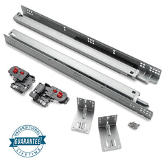 Full Kit 12'' Rockler Centerline Lifetime Soft-Close Undermount Drawer Slides with Mounting Hardware