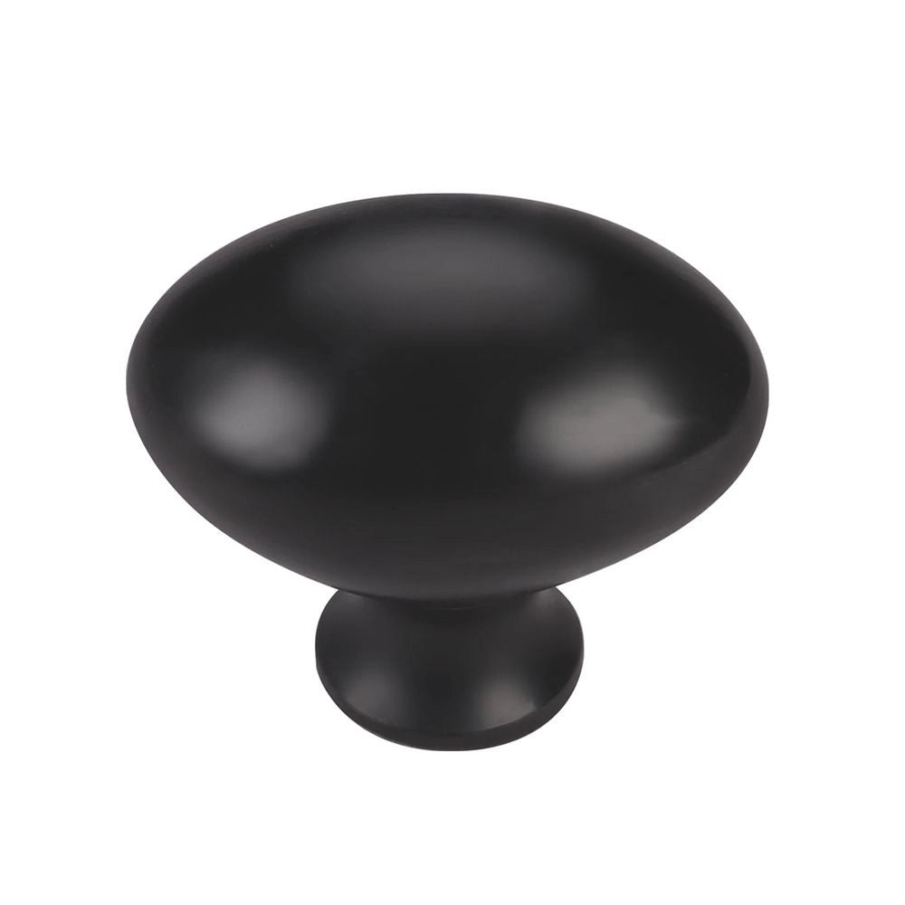 1-1/4''  Egg Cabinet Knob, Flat Black