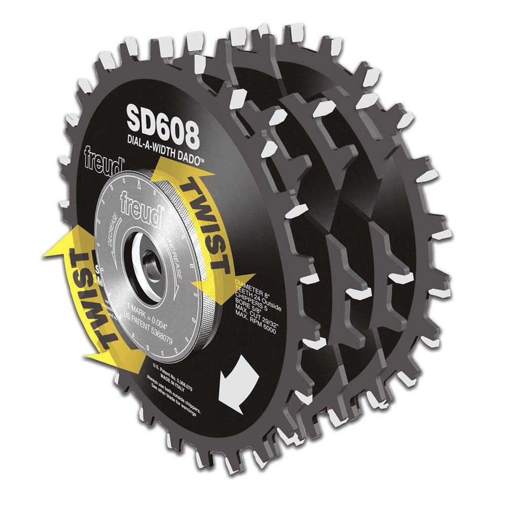 Freud SD608 8'' Dial-A-Width Dado