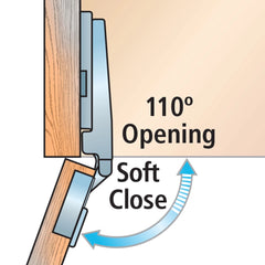 Blum Clip Top Soft-Close Hinge Kit (Pair) for Frameless, Full Overlay