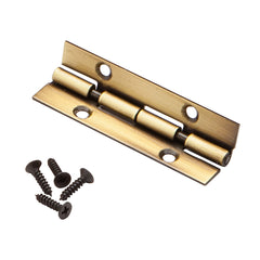 Jewelry Box Stop Hinge - 2", Brass Plated