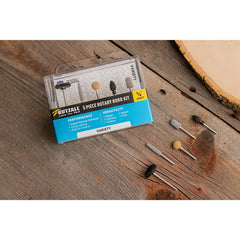 Kutzall 5-Piece Assorted Burr Kit for Rotary Tools, 1/8'' Shaft