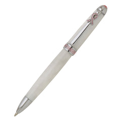 Breast Cancer Awareness Pen Hardware Kit, Chrome with Pink Crystals