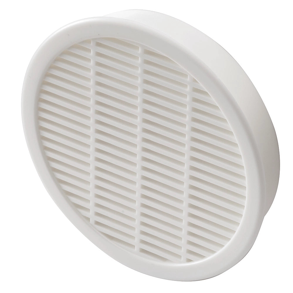 White Round Vent Grill, Fits 4'' Hole