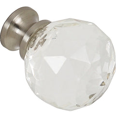Clear Glass with Brushed Nickel Base Knob