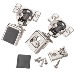 Full Kit Blum 110° Compact Clip Soft-Close Hinges for 3/4'' Face Frame, 1'' Overlay with Mounting Hardware