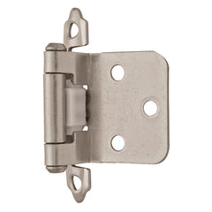 Variable Overlay Self-Closing Face-Mount Cabinet Hinges (3429), Satin Nickel