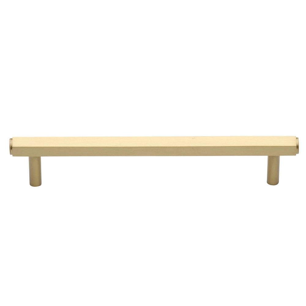 11-1/4''  Hex Modern Cabinet Pull, Satin Brass