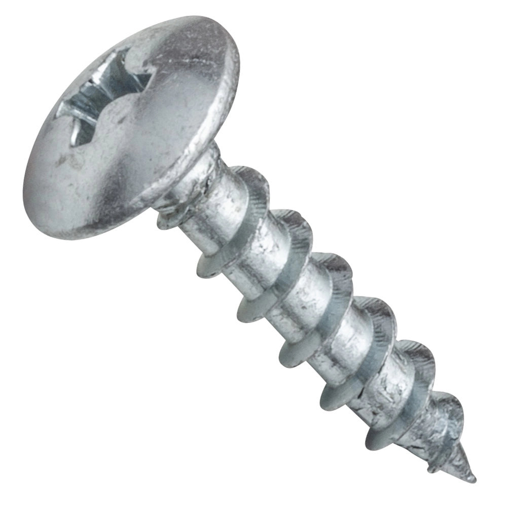 Centerline #6 x 5/8'' Truss Head Phillips Screws, Deep Thread, Zinc, 100-Pack