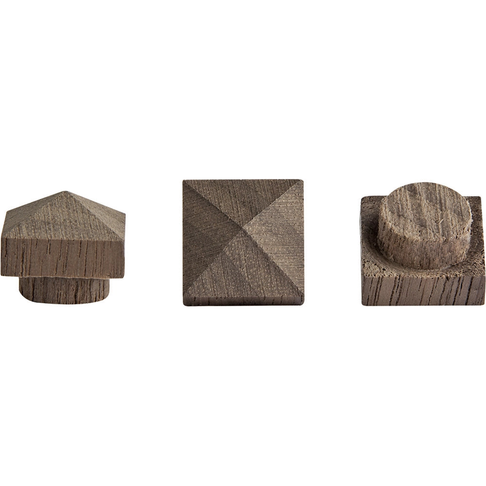 Craftsman Pyramid-Top Hole Plugs, Walnut, 12-Pack