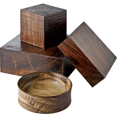 Walnut Claro Turning Blank, 4x4x4