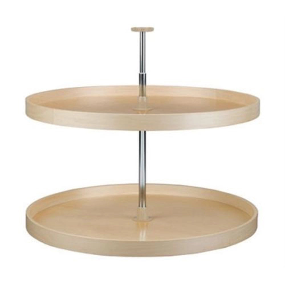 Full Circle LD Banded Wood 2 Shelf Corner Lazy Susans - 18 in.