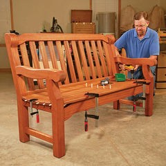 Rockler English Garden Bench Plan with Cardboard Templates