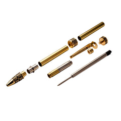 Sculpted Twist Pen Hardware Kit, 24k Gold, Lattice Pattern