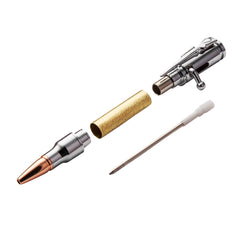 Mini 30 Caliber Bolt-Action Pen Hardware Kit, Chrome