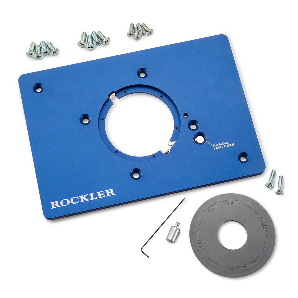 Rockler Snap-Lock Router Plate, 3-Hole Pattern