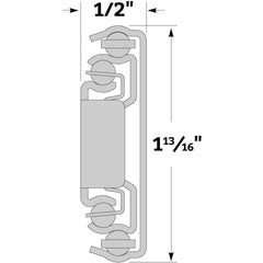 10" Series 757 100-lb. Over-Travel Centerline® Lifetime Slides