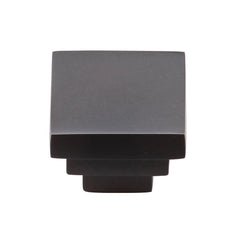 1-1/4''  Square Step Cabinet Knob, Dark  Oil-Rubbed