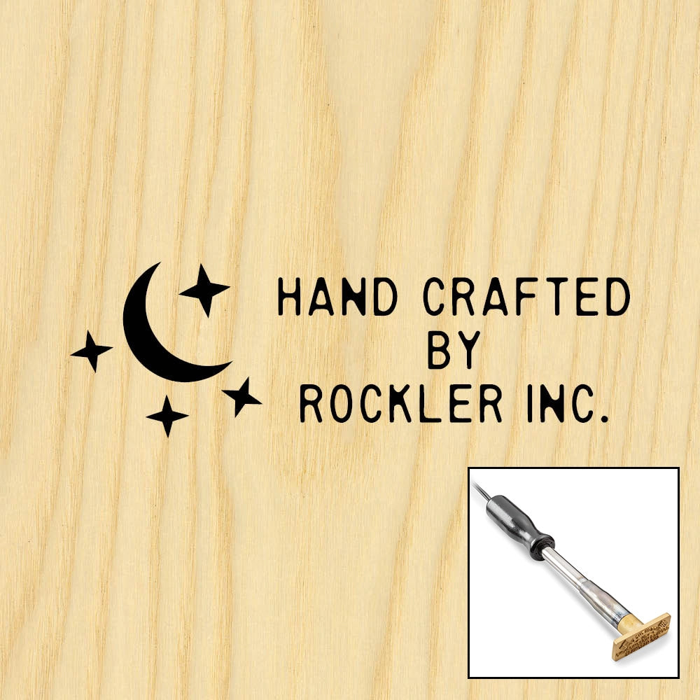Three-Line Starry Night on Left Branding Iron, Electric Handle