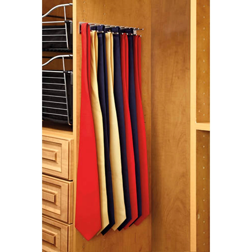 Tie Organizer Wall Mounted for Closet - 12 in. Oil Rubber Bronze