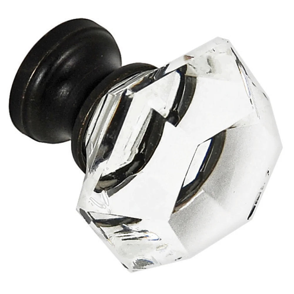 Clear Glass with Oil-Rubbed Bronze Base Knob