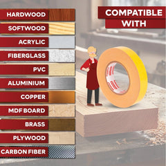XFasten Double-Sided Woodworking Tape, 1''W, (3) 60' Rolls