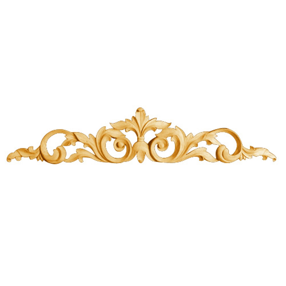Medium Cherry Hand Carved Decorative Acanthus Leaf Center (1804-C)
