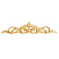 Large Red Oak Hand Carved Decorative Acanthus Leaf Center (1803-RO)