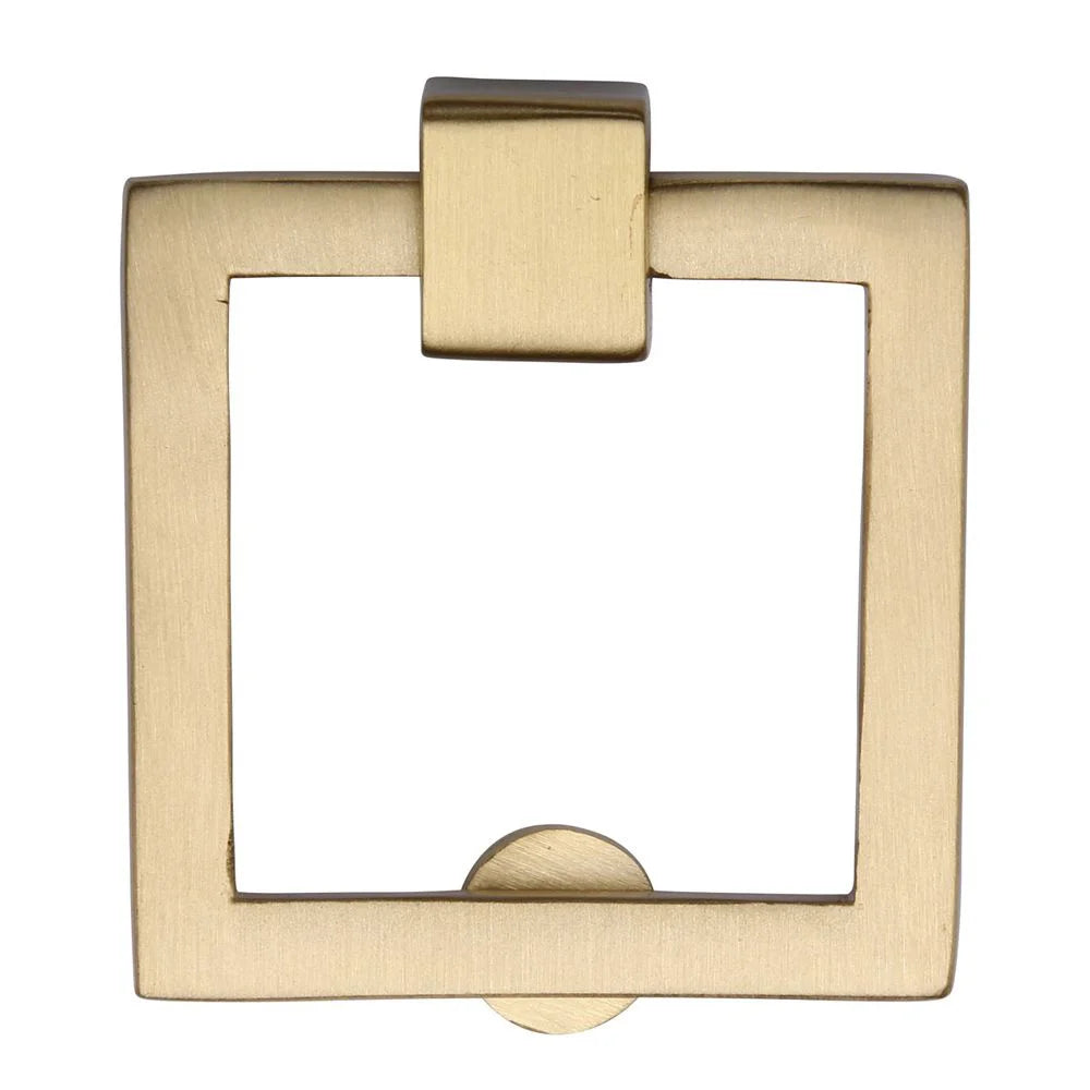 2-1/2''  Large Square Cabinet Drop Pull, Satin Brass