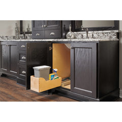 Single Soft-Close w/ Blum Movento Slides Waste Containers - 35 qt.
