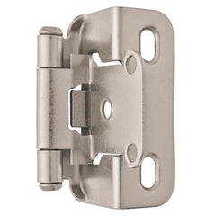 1/2'' Overlay Self-Closing Partial Wrap Cabinet Hinges, Satin Nickel