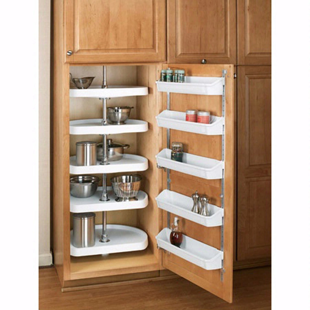 Door Storage (5) Shelf Set with Screw-In Clips, Almond (6235-14-15-52)