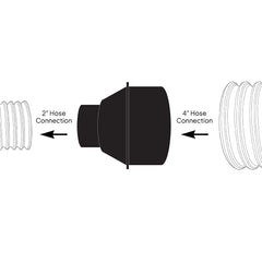4" to 2" Dust Hose Reducer (OD)
