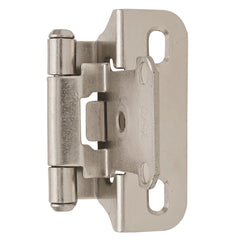 1/4'' Overlay Self-Closing Partial Wrap Cabinet Hinges, Satin Nickel