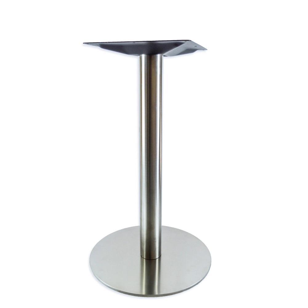 Turin 17'' Dia. Round Stainless Steel Table Base, Table Height
