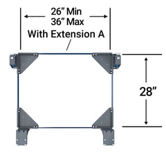 Extension Stretcher Set A for Rockler All-Terrain Mobile Base (Two 27'' Stretchers)