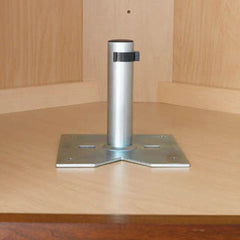 24" Kidney Shaped Lazy Susan Single Shelf Only, Almond (3471-24-15-52)