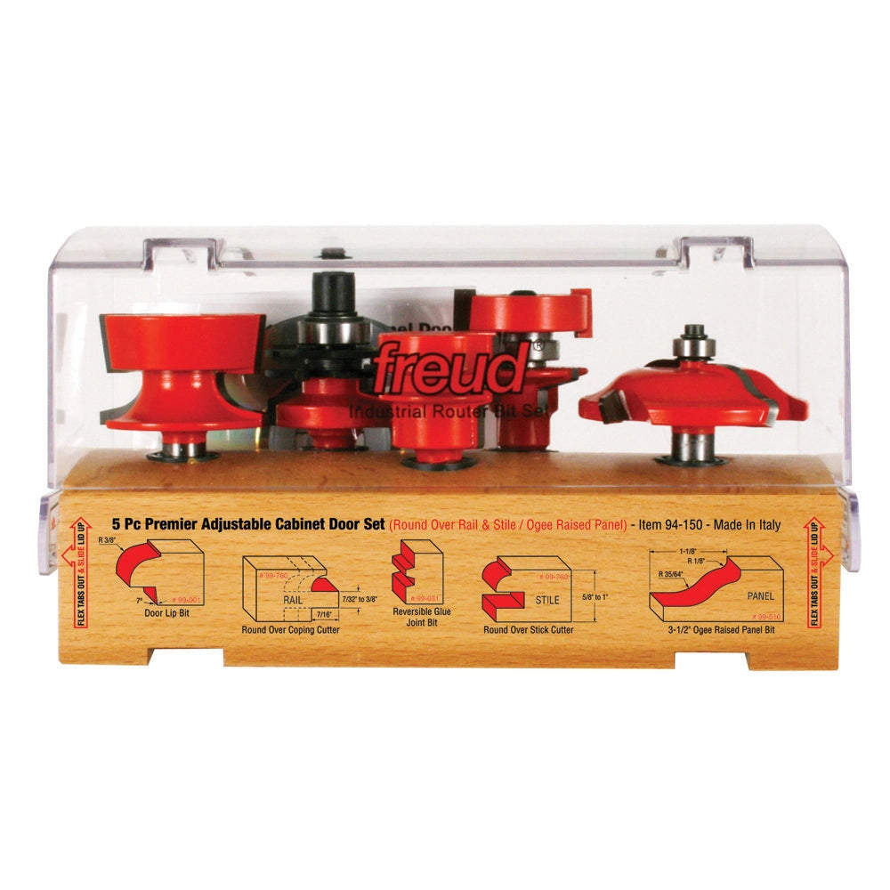 Freud® 94-150 Door System Router Bit Set - 1/2" Shank